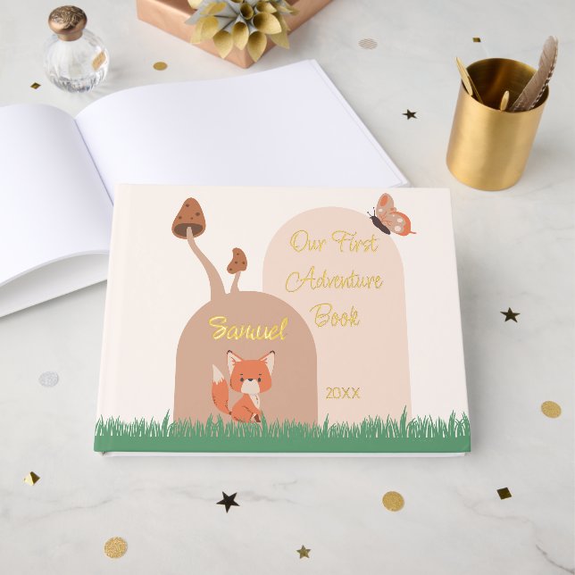 Visitas Delicado libro de memoria de Fox First con tema fo (Anverso Abierto)