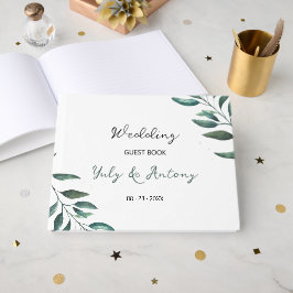 Visitas Delicado Libro de Regalos de Bodas con Acuarela Bo