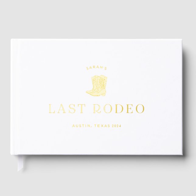 Visitas Despedida de soltera ÚLTIMO RODEO Libro de firmas  (Anverso)