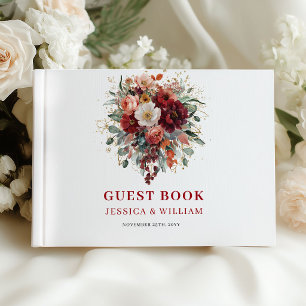 Visitas Diseño de Libro de Firmas para Invitados de Boda c