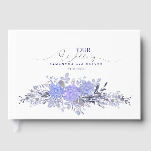 Visitas Elegante libro de Bodas botánicos púrpura