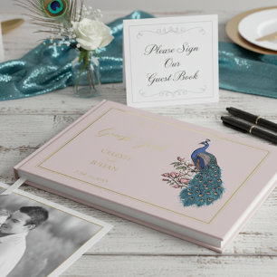 Visitas Elegante libro de Bodas de fotografía de Rubor Pea