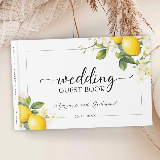 Visitas Elegante libro de Bodas de limón mediterráneo (Subido por el creador)