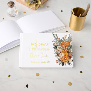 Visitas Elegante libro de Bodas de Naranjas secos