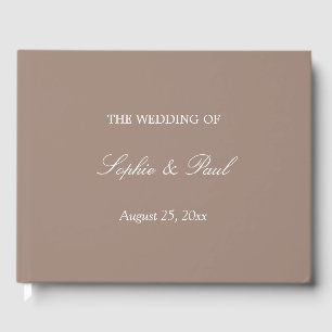 Visitas Elegante libro de Bodas de Taupe