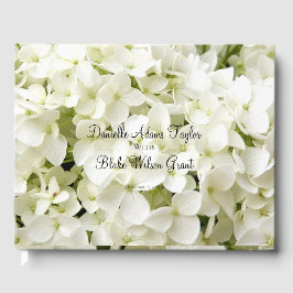 Visitas Elegante libro de Bodas florales Hydrangea blanca