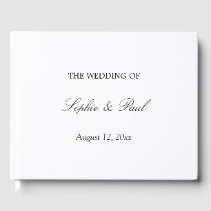 Visitas Elegante libro de Bodas Minimalistas