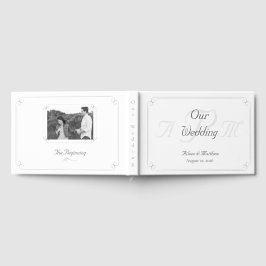 Visitas Elegante libro de Bodas monogramado católico