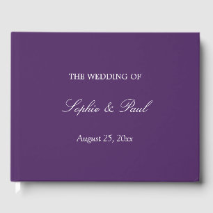 Visitas Elegante libro de Bodas morado oscuro
