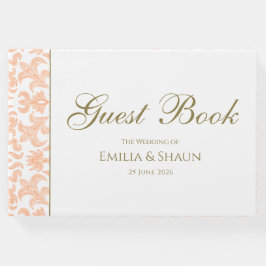 Visitas Elegante libro de Bodas Pastel Peach