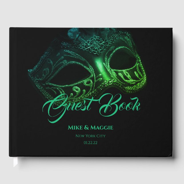 Visitas Elegante libro de Bodas por la noche (Anverso)