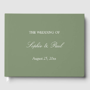 Visitas Elegante libro de Bodas Sage Green
