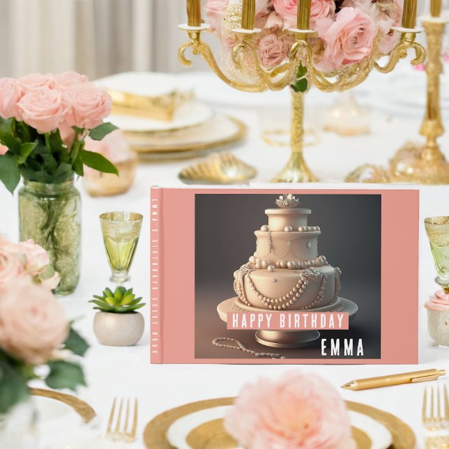 Visitas Elegante libro de cumpleaños con temas de joyas (Subido por el creador)