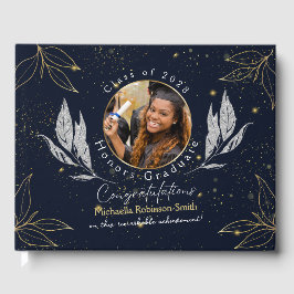 Visitas Elegante libro de graduación de oro de la marina