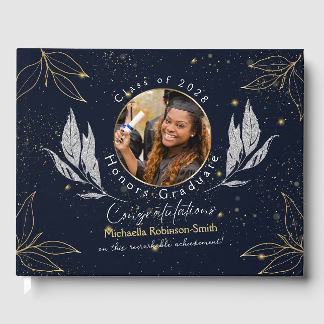 Visitas Elegante libro de graduación de oro de la marina (Anverso)