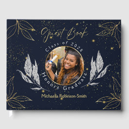 Visitas Elegante libro de graduación de oro de la marina