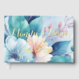 Visitas Elegante libro de huéspedes de flores