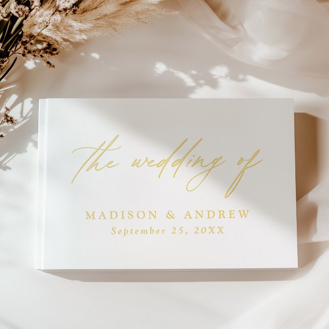 Visitas Elegante Libro de Invitados de Boda con Caligrafía (Subido por el creador)