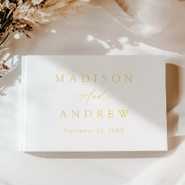 Visitas Elegante libro de invitados de boda con caligrafía