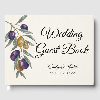 Visitas Elegante libro de Personalizable de Boda de Oliva