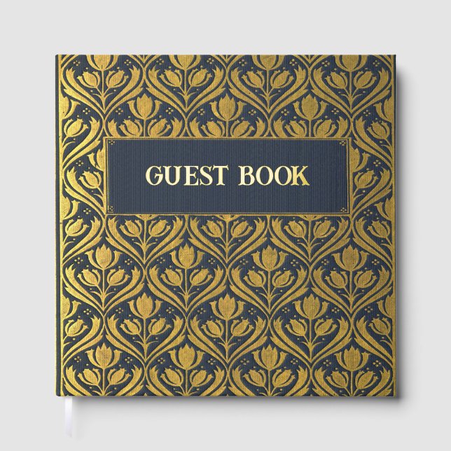 Visitas Elegante libro de Relieves metalizados (Anverso)