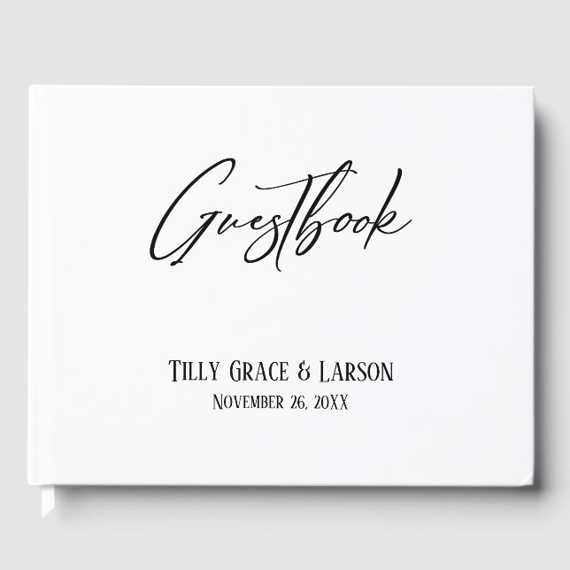 Visitas Elegante Manual de escritura simple libro de visit (Anverso)