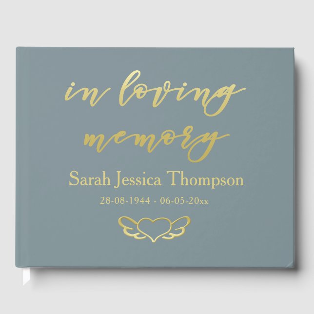 Visitas En la memoria amorosa | Libro Azul y Oro de Condol (Anverso)