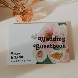 Visitas Floral Colorido y Atractivo | Libro de Firmas de B