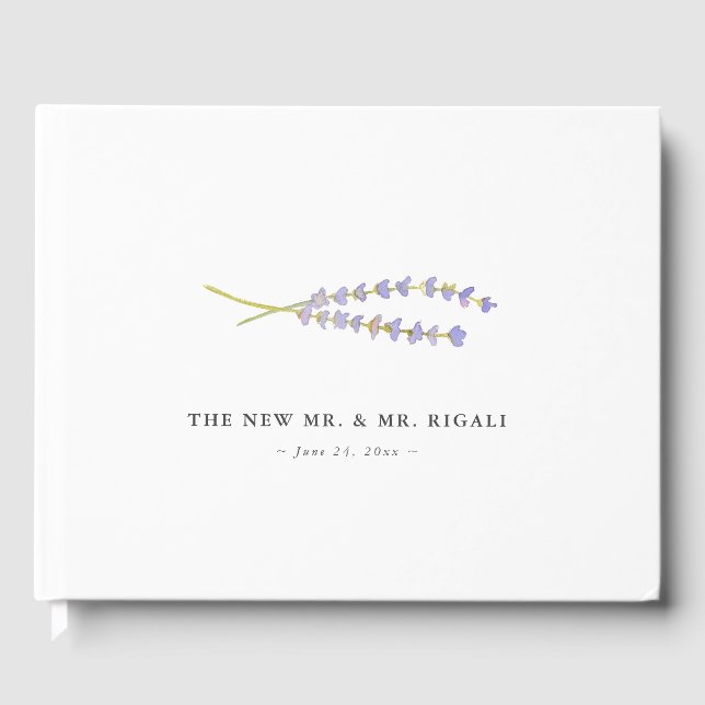 Visitas Ideas para el libro de Bodas Lavender (Anverso)