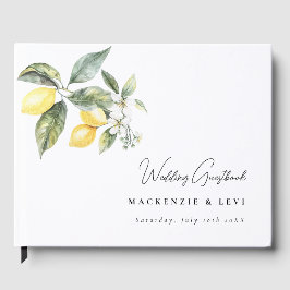 Visitas Lemon Garden Boda de acuarela moderna libro de inv