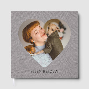 Visitas Libro Álbum de Fotos de Mujer y Perro