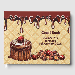 Visitas Libro de amante del chocolate, pastel de cerezo de