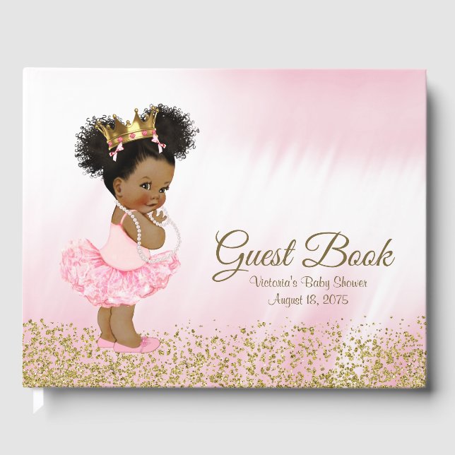 Visitas Libro de Baby Shower de la princesa africana (Anverso)