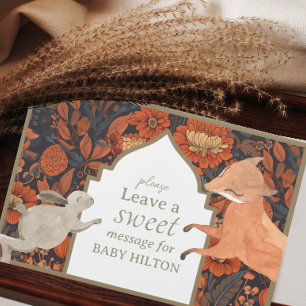 Visitas Libro de Baby Shower Woodland Animal Fall