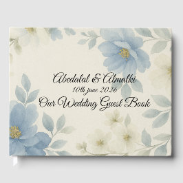 Visitas Libro de Boda Blue Blossom - Personalizado