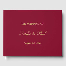 Visitas Libro de Bodas Borgoña Golden Beige