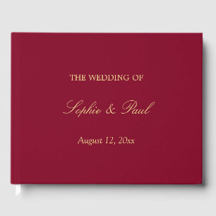 Visitas Libro de Bodas Borgoña Golden Beige