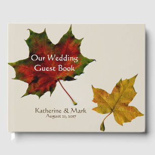 Visitas Libro de Bodas de Fall Leaves