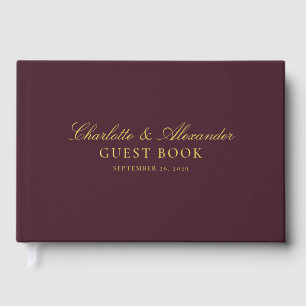 Visitas Libro de bodas de Relieve metalizado de oro de Bor