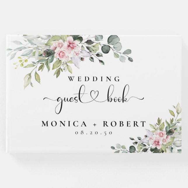 Visitas Libro de Bodas de rosas verdes (Anverso)