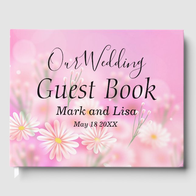 Visitas Libro de Bodas Florales (Anverso)
