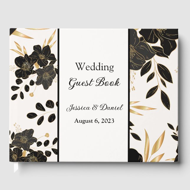 Visitas Libro de Bodas Florales (Anverso)