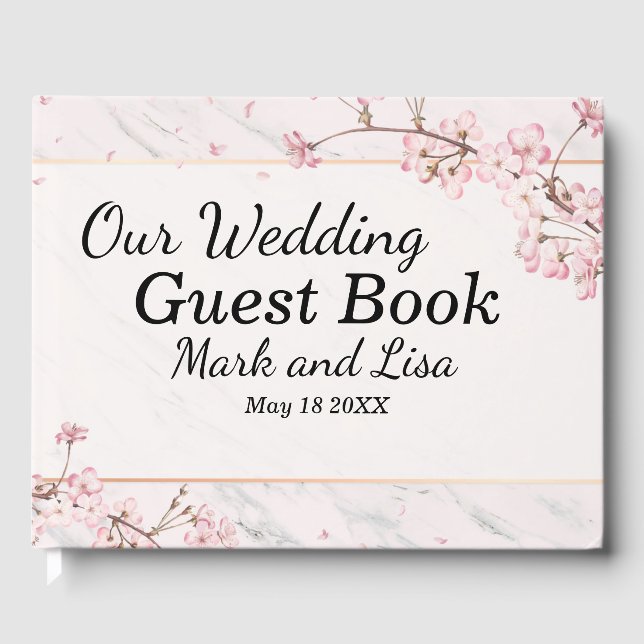 Visitas Libro de Bodas Florales (Anverso)