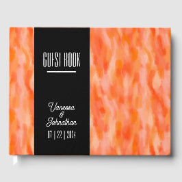Visitas Libro de Bodas Peach sencillo y moderno