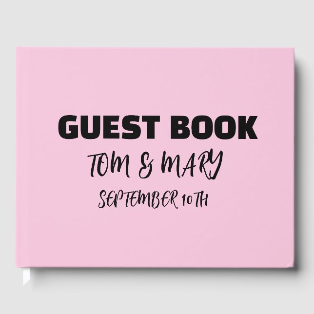 Visitas Libro de BODAS PINK RETRO STYLISH (Anverso)