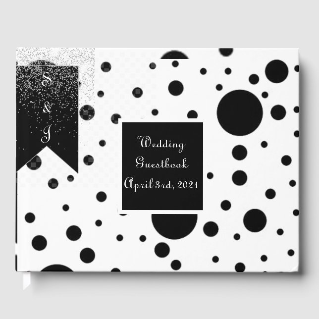 Visitas Libro de Bodas Polka Dot (Anverso)