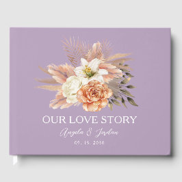 Visitas Libro de Bodas Rustic Peach