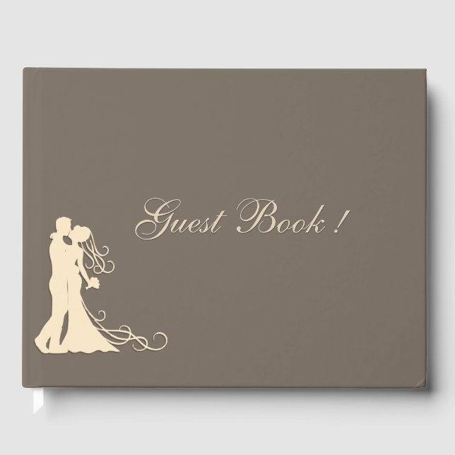 Visitas Libro de Bodas Sandstone y Cream (Anverso)