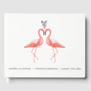 Visitas Libro de Bodas tropicales   flamencos acuáticos