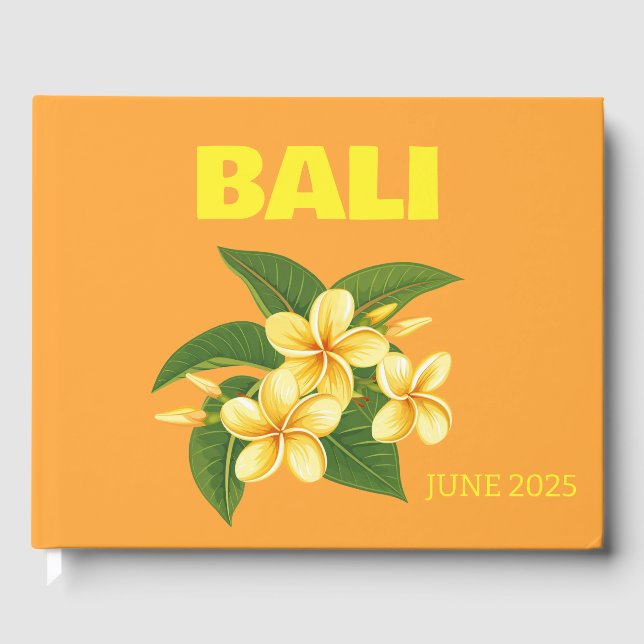 Visitas libro de café de viaje a Bali (Anverso)